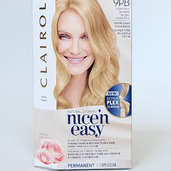 CLAIROL Nice n Easy 9PB Light Pale Blonde 1 Application Natural Looking - Picture 1 of 6